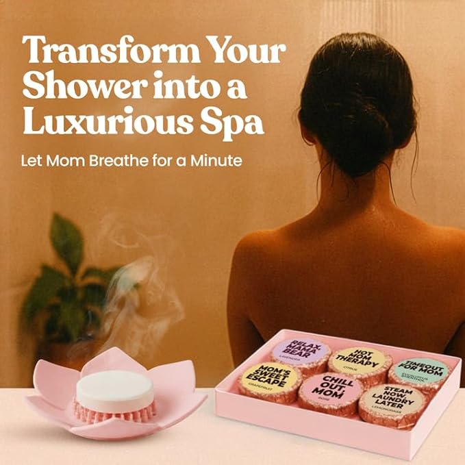 MESMOS 6 Assorted Shower Steamers Aromatherapy, Gifts for Moms Who Have Everything, Birthday Presents, Good Things & Unique Gifts for Mom from Daughter & Son, Relaxation Self Care Mom Gift Items