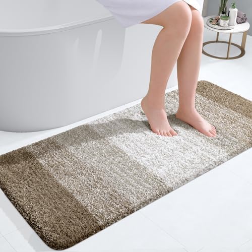 OLANLY Bathroom Runner Rug 40x20, Extra Soft Absorbent Microfiber Bath Rugs by OLANLY