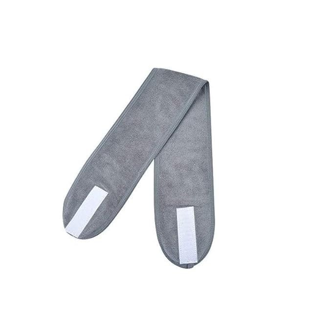 SQULIGT 1 Pack Spa Headband, Grey Cotton Non-slip Stretchable Washable Makeup Headband