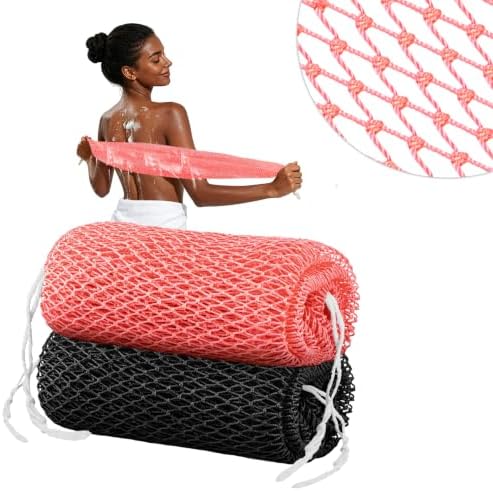 Cleangor 2Pcs African Net Sponge Authentic with Knots - Exfoliating Body by Cleangor