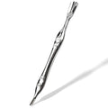 Stainless Steel 2-in-1 Cuticle Pusher with Fork, U-Shaped Cuticle Trimmer Tool for Manicure and Pedicure Care