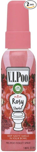 Air Wick V.I.P. Pre-Poop Toilet Spray | Rosy Starlet Scent | Contains Essential Oils | Travel Size Air Freshener | Up to 100 uses - 1.85 Ounce (Pack of 2)