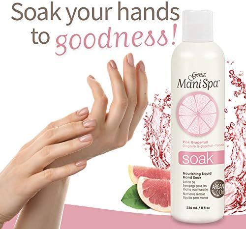 Gena Mani Spa Liquid Hand Soak | Softens, Moisturizes Hands, Nails, and Cuticles for Great Manicure Pre Treatment | Made in the Usa |Grapefruit Scent |8 Oz - Image 2
