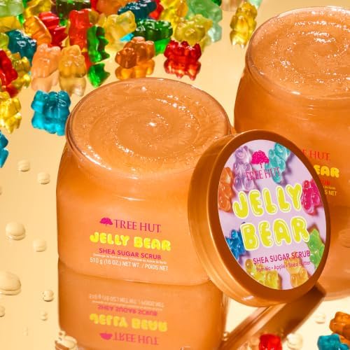Tree Hut Jelly Bear Body Scrub, Exfoliating Sugar Scrub, Vegan, 18 Ounce (Pack of 12) - Image 2