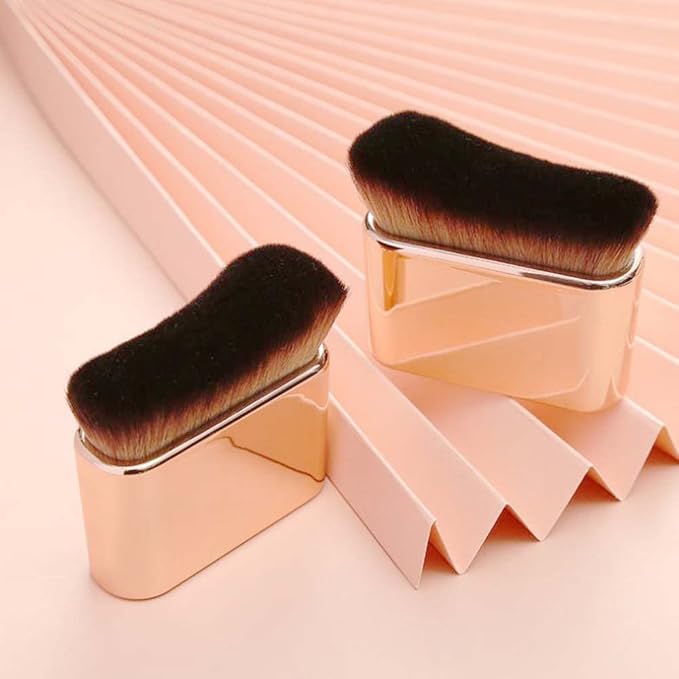 COSHINE Big Self Tanning Blend Brush, Professional Self Tanner, Kabuki, Powder, Foundation, Blusher, Shadow, Bronzer, Face and Body Brush (ROSE GOLD)