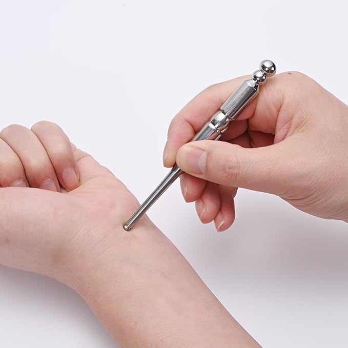 STICKON Stainless Steel Acupressure Pen Trigger Point Massage Tool Relief Pain Tools for Full Body, Massage Pen for Facial Deep Tissue(STICKON-65)