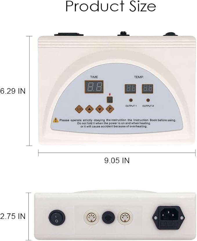 Infrared Sauna Blanket Controller, Digital Heat 2 Zone Sauna with Remote Control, Professional Detox Anti Ageing Beauty Machine, Sauna Blanket Replacement Parts (NOT Included Blankets)