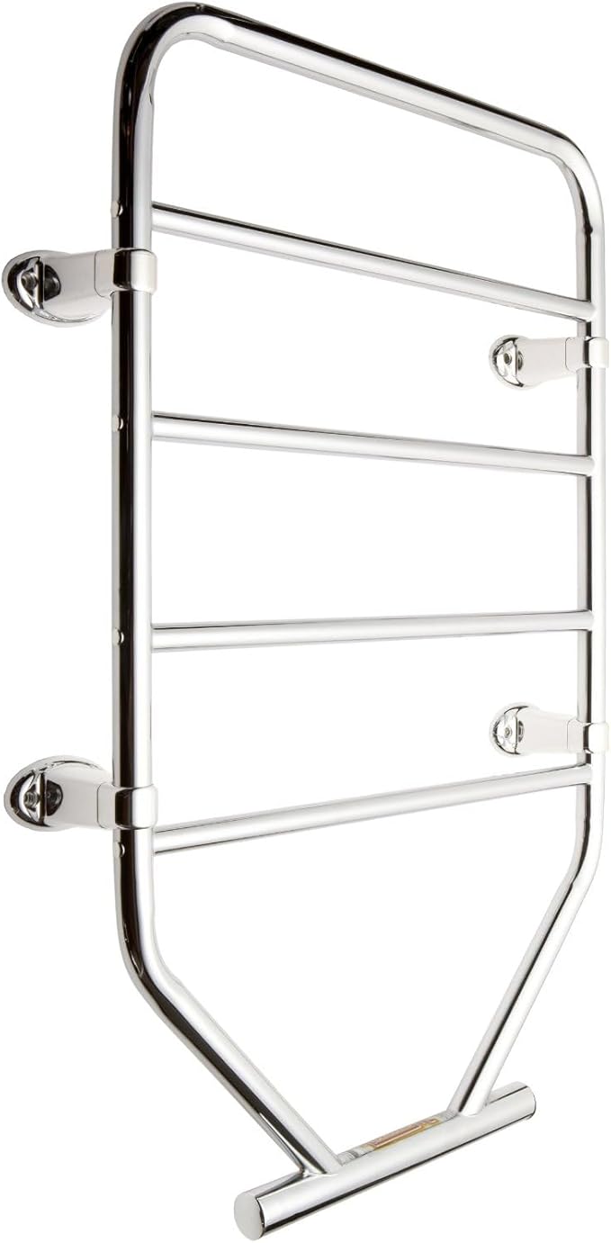 Warmrails Traditional Towel Warmer - Free-Standing or Wall Mounted Towel Warmer Rack for Drying Towels and Garments - 34-Inch Chrome Finish Frame with 4 Bars - Model RTC