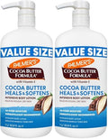 Palmer's Cocoa Butter Formula Daily Skin Therapy Body Lotion,33.8 Oz Pump Bottle,Intensive Moisturizer for Dry and Eczema-Prone Skin,Enriched with Vitamin E,Helps 48-Hour Deep Hydration (Pack of 2) by Palmers