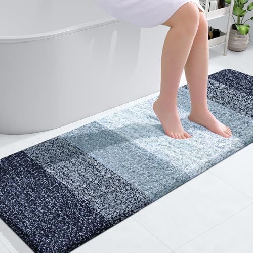 OLANLY Bathroom Runner Rug 59x20, Extra Soft Absorbent Microfiber Bath Rugs by OLANLY