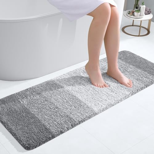 OLANLY Bathroom Runner Rug 47x17, Extra Soft Absorbent Microfiber Bath Rugs by OLANLY