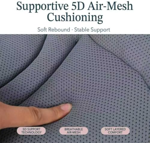 Bath Pillow for Tub 5D Air Mesh with 72 Silicone Suction Cups Grey - Image 5