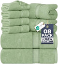 Utopia Towels 8 Piece Majestic Plush Luxury Towel Set, Cotton, Sage Green by UTOPIATOWELS