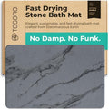 TOSORO - Stone Bath Mat Diatomaceous Earth Shower Mat Non-Slip Super Absorbent Diatomite Stone Bath Mats for Bathroom Floor Quick Drying Natural Easy to Clean (23.5 x 15) - Graphite by Tosoro