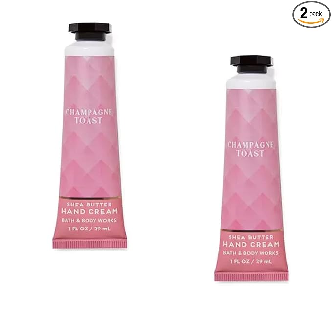 Bath & Body Works Shea Butter Hand Cream Travel Size1.0 Fluid Ounce, 2-Pack (Champagne Toast)