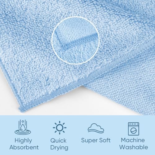 HOMEXCEL Washcloths 50PK, Ultra Soft&Highly Absorbent Face Towels, 12X12 in - Image 2