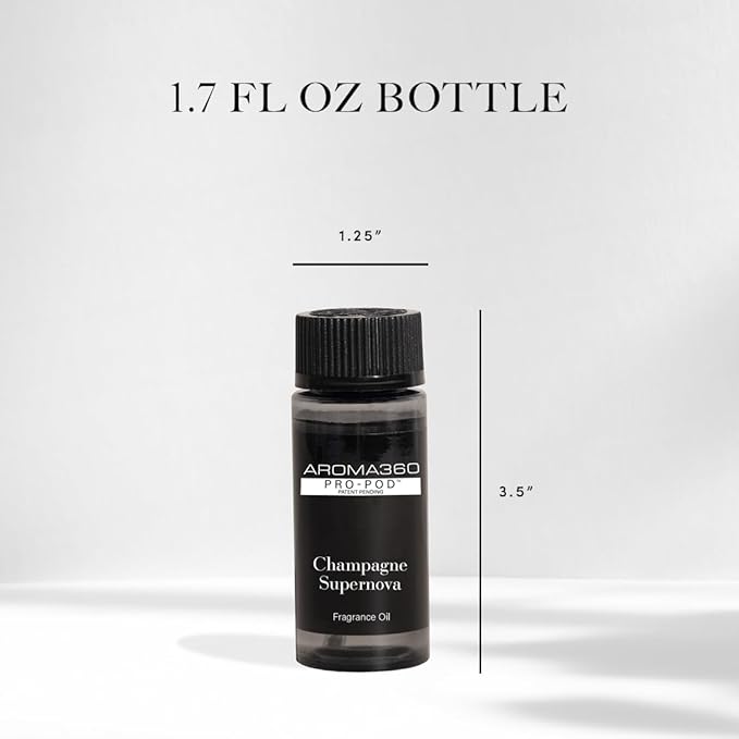 Aroma360 | Champagne Supernova Pro-Pod Oil Blend | Luxury Hotel Inspired Diffuser Scents | Aromatherapy Scent Diffuser Oil | Bamboo, Jasmine and Ginger 1.7 fl oz, 50 mL