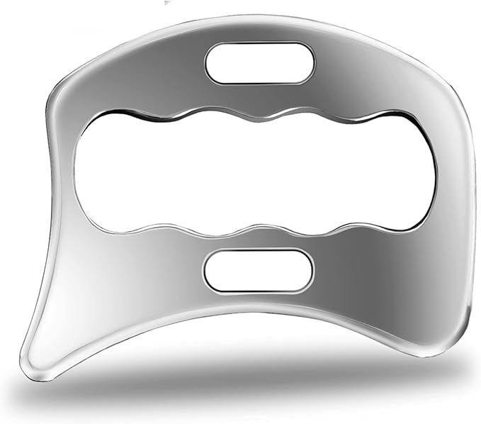 BYYDDIY Stainless Steel Gua Sha Derma Edge Massage Tools-Scraping Massage Tools,Muscle Scraper Tool (D)