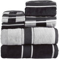 Lavish Home Bathroom Towels Set, Bathroom Accessories, Charcoal, Set of 6 by LavishHomeCollection
