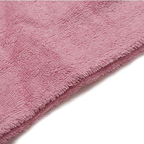 Extra Large Waffle Cotton Hair Towel Wrap - 30 inches Long, 400 GSM, Ultra Absorbent, Quick Dry Hair Turban for Women, Ideal for Long and Curly Hair, Perfect for Plopping (Hippie Pink)