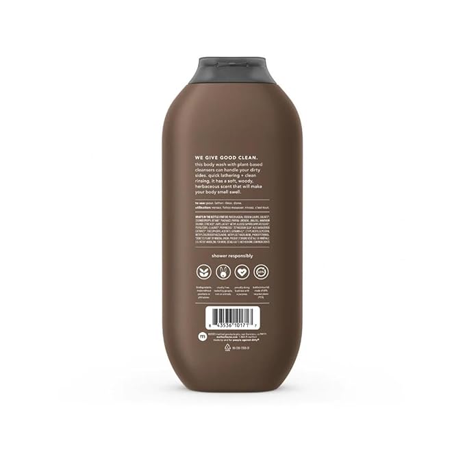 Method Men Body Wash, Sandalwood + Vetiver, Paraben and Phthalate Free, 18 fl oz (Pack of 12)