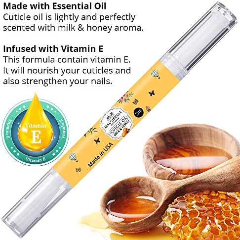Cuticle Oil Set of 3 Oil Flavors,Help to Heals Dry Cracked Cuticles 0.5 oz (Set 3 Pen) - Image 3