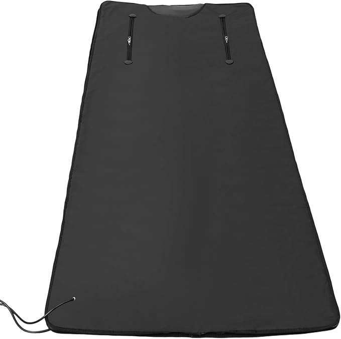 Sauna Blanket for Home, Infrared Sauna Blanket with Portable Bag, Disposable Thermal Blankets, Portable Design for Relaxation and Enhance Sleep, 95°-167°F 5-60 Minutes Timer, 70.87 x 31.5in(Black)