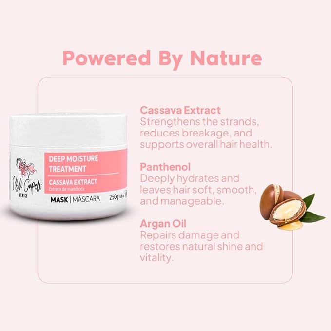 I Belli Capelli Venice Cassava Extract & Argan Oil Hair Mask - (8.8 oz /250g)