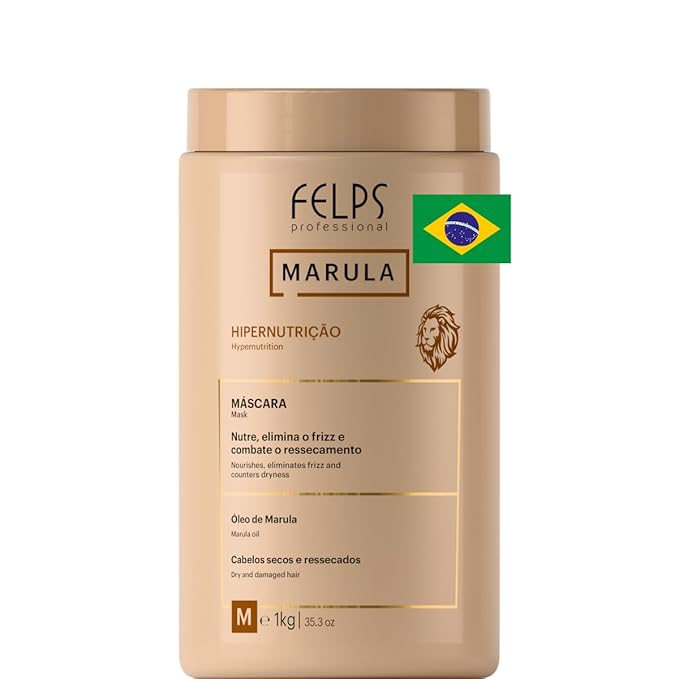 Felps Professional Marula Hyper-Nourishing Treatment Mask - 1KG | Deep Conditioning, Dry Hair Treatment, Humidity shield, Anti-Frizz