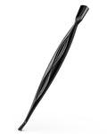BEZOX Cuticle Trimmer - Elegant Precision Cuticles Pusher & Fork, Dual-Ended Stainless Steel Nail Care Tool for Exquisite Manicures and Pedicures - Black