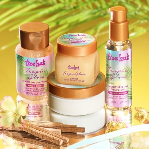 Tree Hut Mini Tropic Glow Everything Shower Gift Set, Exfoliating Sugar Scrub, Foaming Gel Wash & Whipped Body Butter, Hydrating Self-Care Kit for Soft, Glowing Skin (Pack of 2) - Image 6