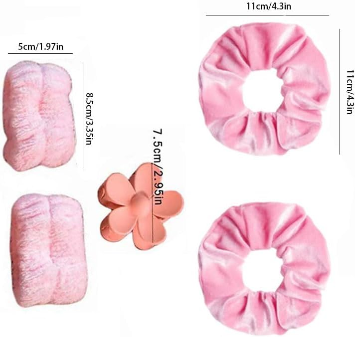 Spa Headband Set Washing and makeup sponge hair hoop suit bath towel cloth for cleaning the face or bath beam. (Blue, Average code) - Image 3