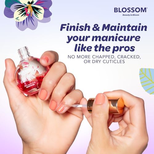 Blossom Cuticle Oil for Nails, Infused with Real Flowers, Grape, 0.5 fl. oz - Image 5