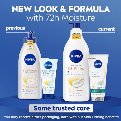 NIVEA Skin Firming Skin Care Set, Body Lotion and Gel Cream, 11.8 Fl Oz (Pack of 12) - Image 2