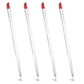 4 Pcs Rubber Tipped Cuticle Pusher, Dual-Ended Tipped Nail Art Tool, Red Hard Manicure Sticks, Nails Cleaner Tool, Remover Tools for Nail Care Polishing