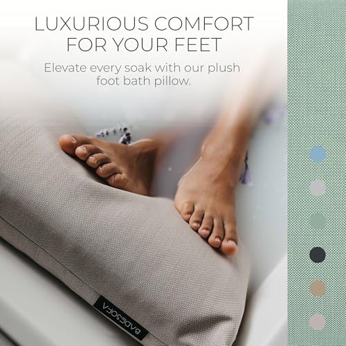 BADESOFA® Luxury Bathtub Pillow for Feet in Green, Quick-Drying - Image 2