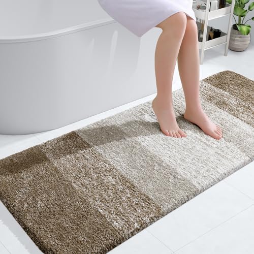 OLANLY Bathroom Runner Rug 54x24, Extra Soft Absorbent Microfiber Bath Rugs by OLANLY