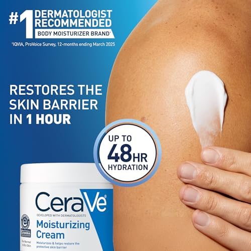 CeraVe Moisturizing Cream, Face & Body Moisturizer for Dry Skin, 19oz - Image 3