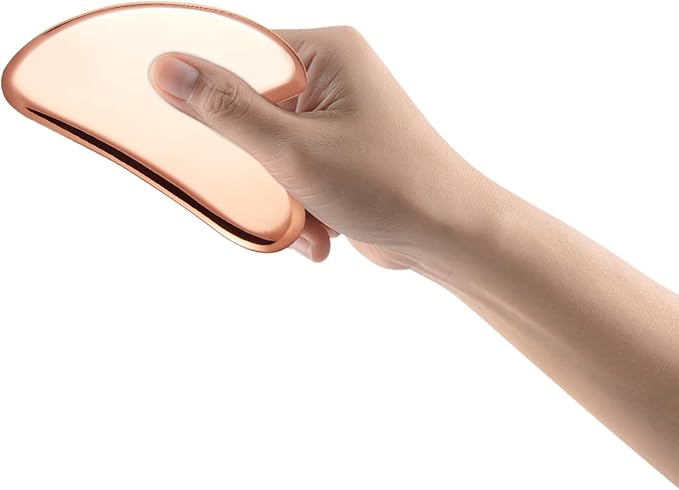 MagEnergy Gua Sha Tool Pure Copper Scraping Facial Massager Guasha Board for Neck and Face Special Gifts for Grandparents Parents Friends