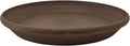 PSW Pot Collection AP30C 12-inch Plastic/Stone/Wood Composite Plant Saucer Drip Tray – No Drainage Hole (Drillable), Indoor/Outer Water Tray, Chocolate