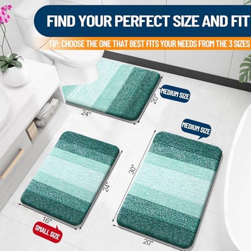 OLANLY Large Bathroom Rugs 50x30, Extra Soft Absorbent Microfiber Bath Rugs - Image 2