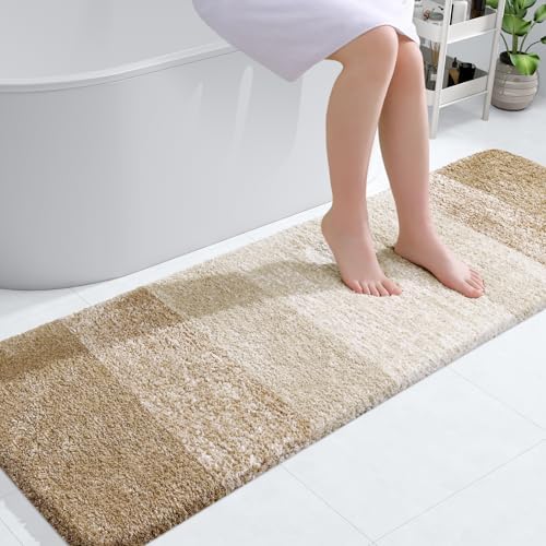 OLANLY Bathroom Runner Rug 59x20, Extra Soft Absorbent Microfiber Bath Rugs by OLANLY