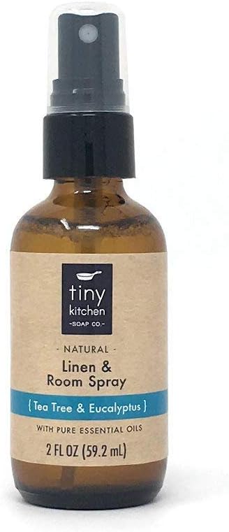 Tea Tree and Eucalyptus Essential Oil Linen and Room Spray - Handmade Natural Air Freshener (2 fl oz)