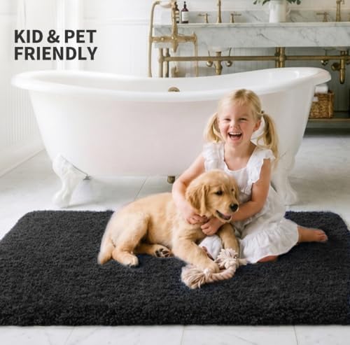 ILANGO Bathroom Rugs 24" × 17", Extra Soft Absorbent Microfiber Bath Rugs - Image 2