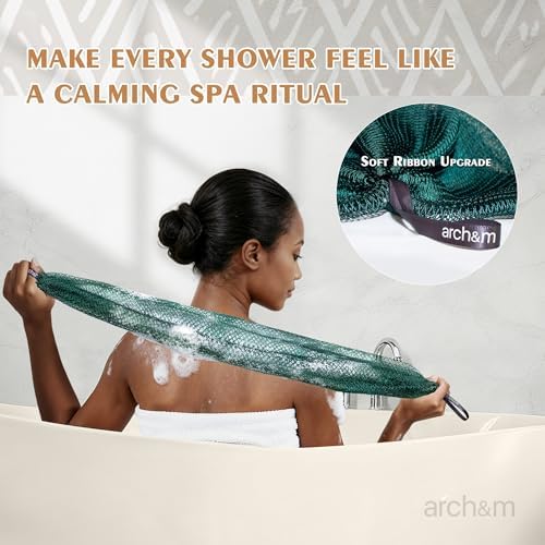 ARCH&M African Net Sponge Authentic Exfoliating Shower Bath Loofah - Image 4