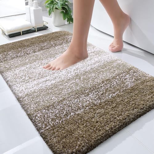 OLANLY Small Bathroom Rugs 35x16, Extra Soft Absorbent Microfiber Bath Rugs by OLANLY