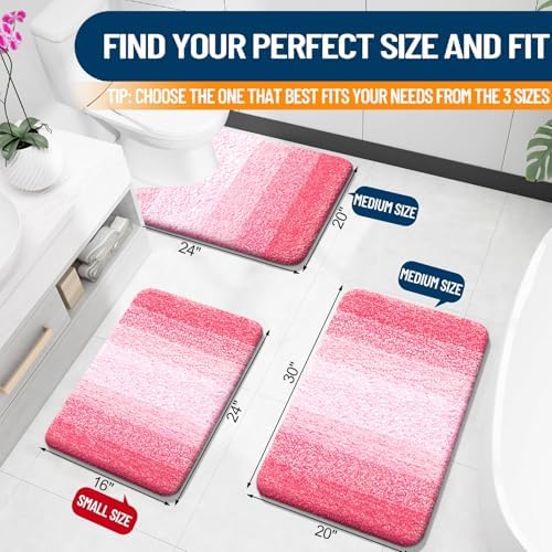 OLANLY Large Bathroom Rugs 44x32, Extra Soft Absorbent Microfiber Bath Rugs - Image 2
