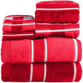 Lavish Home Bathroom Towels Set, Bathroom Accessories, Red, Set of 6 by LavishHomeCollection