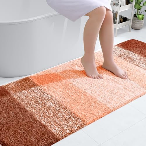 OLANLY Bathroom Runner Rug 70x20, Extra Soft Absorbent Microfiber Bath Rugs by OLANLY