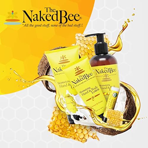 The Naked Bee Coconut and Honey Serious Hand Cream (8oz) Intensive Nourishing Cream for Smoother and Softer Hand - Deep Moisture and Repair for Dry Skin